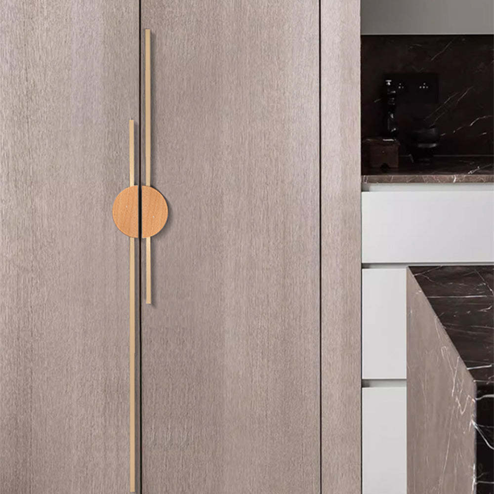 Semicircle Wooden Natural Walnut Wardrobe Pulls -Homdiy