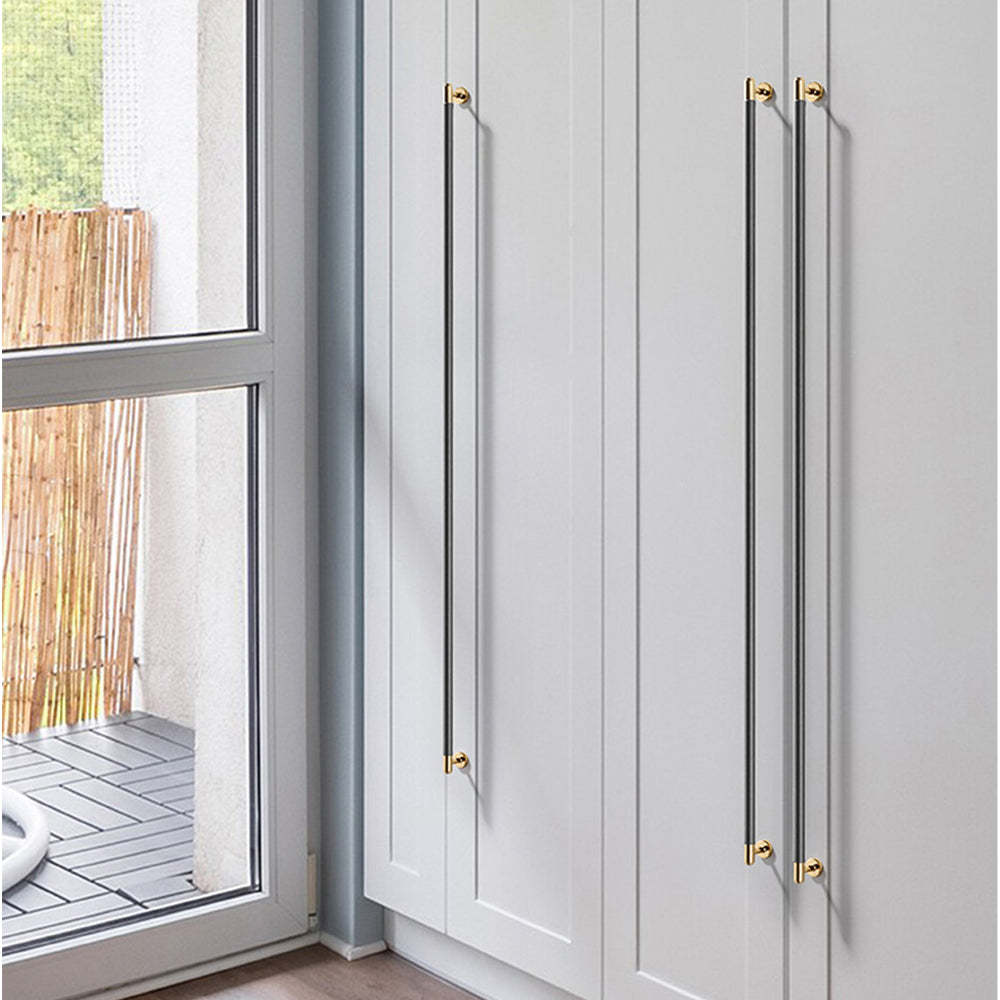 Two-Color Splicing Aluminum Alloy Gold Kitchen Cabinet Handles -Homdiy