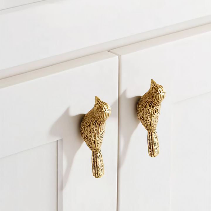 Gold Brass Bird Cabinet Knobs