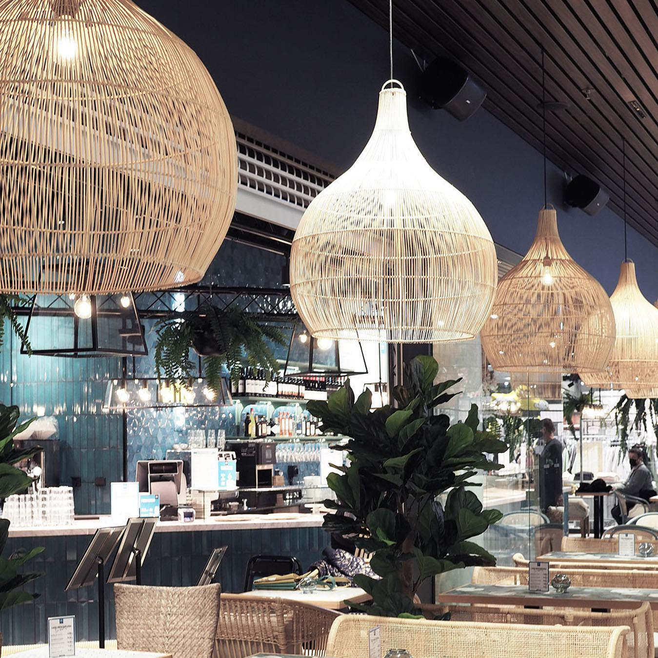 Handmade Wicker Woven Pendant Lampshade Rattan Hanging Light -Homdiy