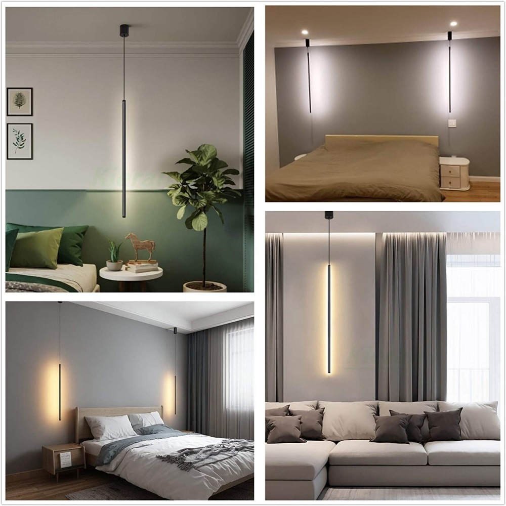Minimalist Aluminum Long LED Pendant Light -Homdiy