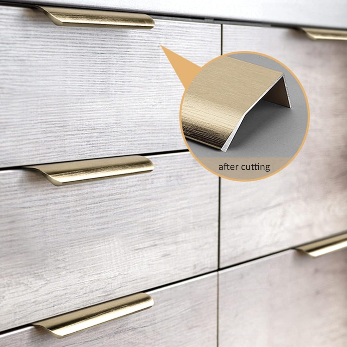 Modern Metal Invisible Cabinet Edge Pulls