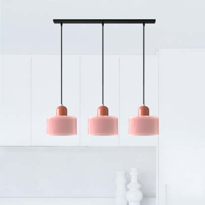 Contemporary 3-Heads Glass Pendant Light For Kitchen