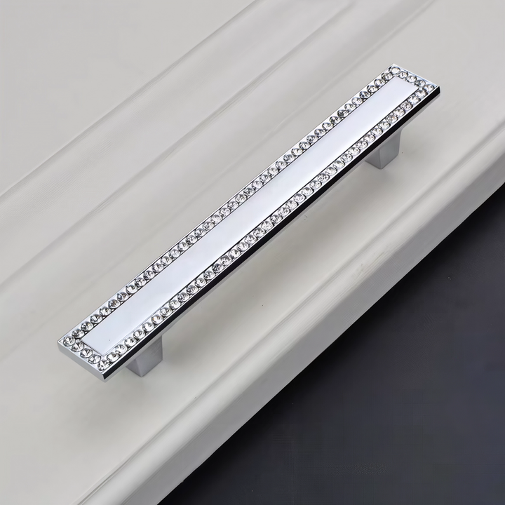 Crystal Glass Cabinet Handles Square Drawer Pulls