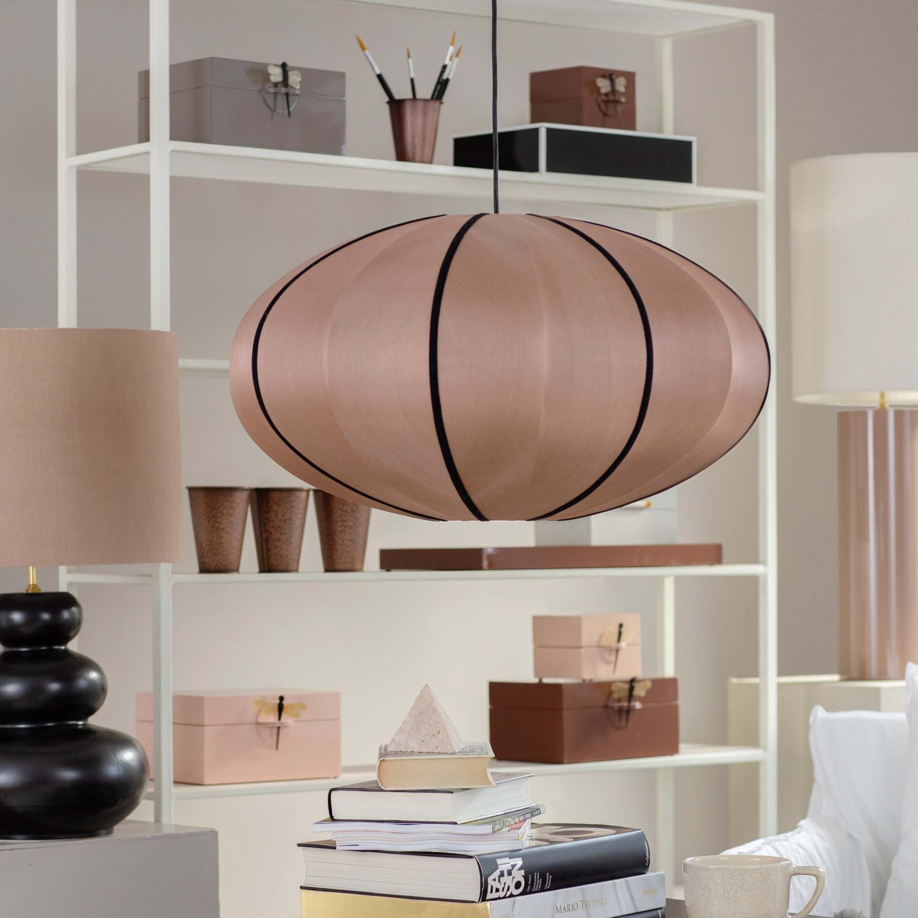 Classic Ribbon Pumpkin Pendant Light -Homdiy