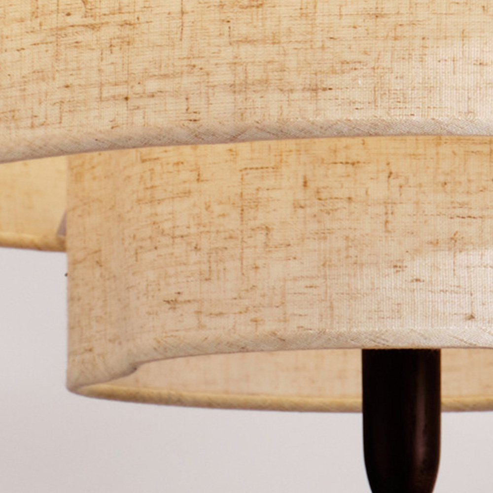 Vintage Wabi-Sabi Cream Fabric Pendant Light Chandelier