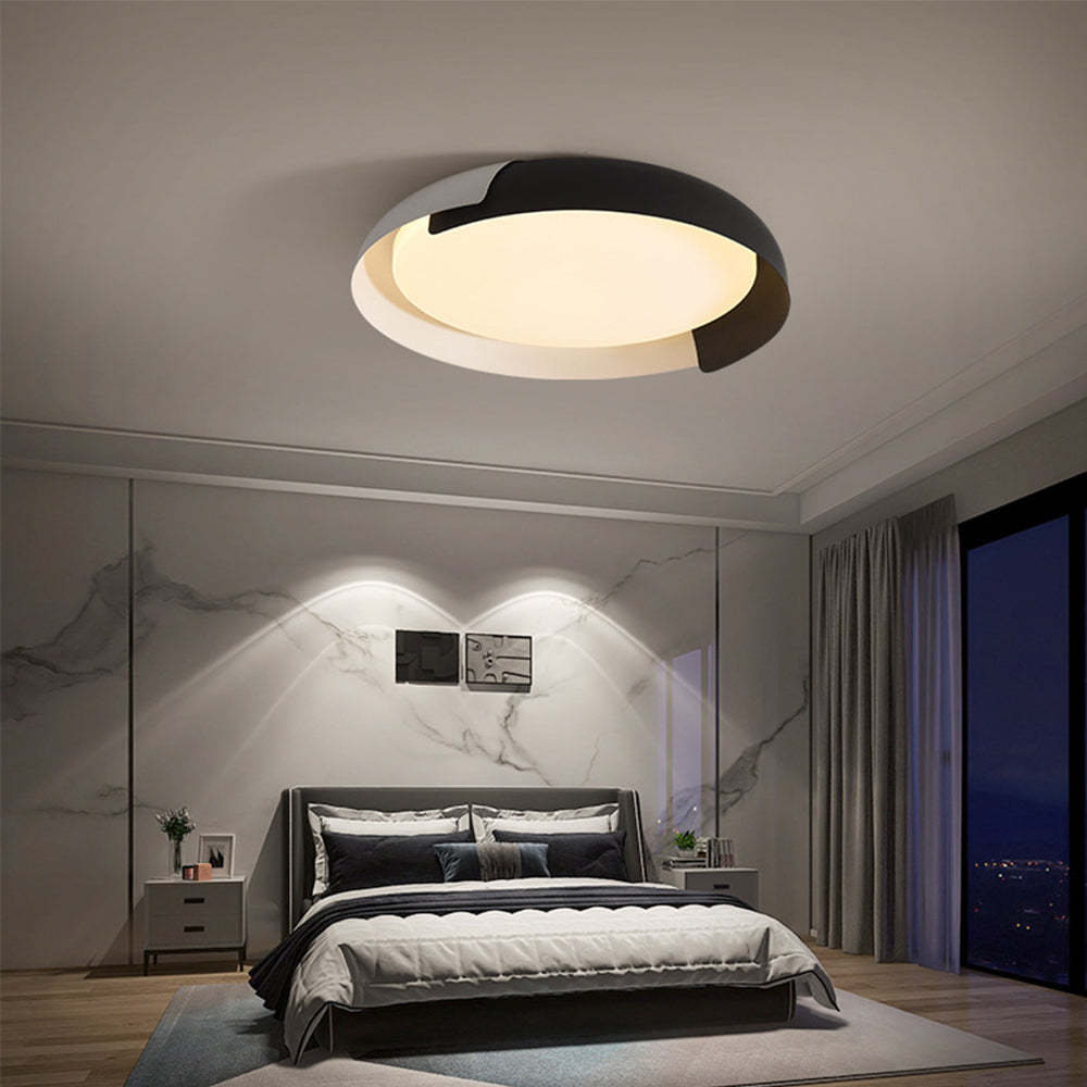 Contemporary Iron Wood Ceiling Light For Bedroom 