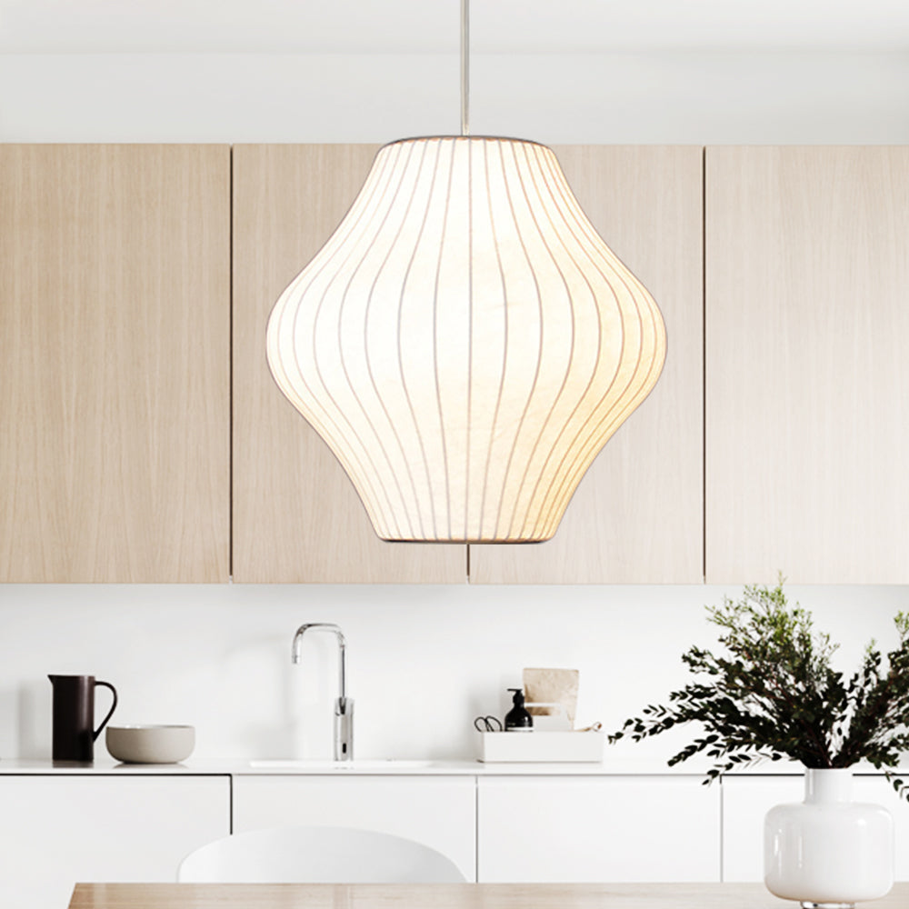 Homdiy Pendant Light Minimalist Nelson Bubble Pendant Light White Pendant Light