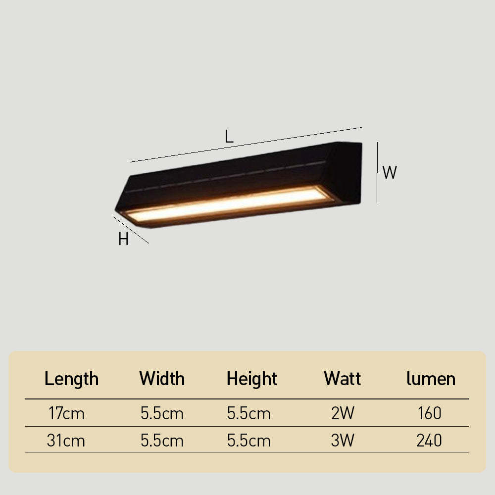 Modern Acrylic Outdoor Solar Wall Lights IP65