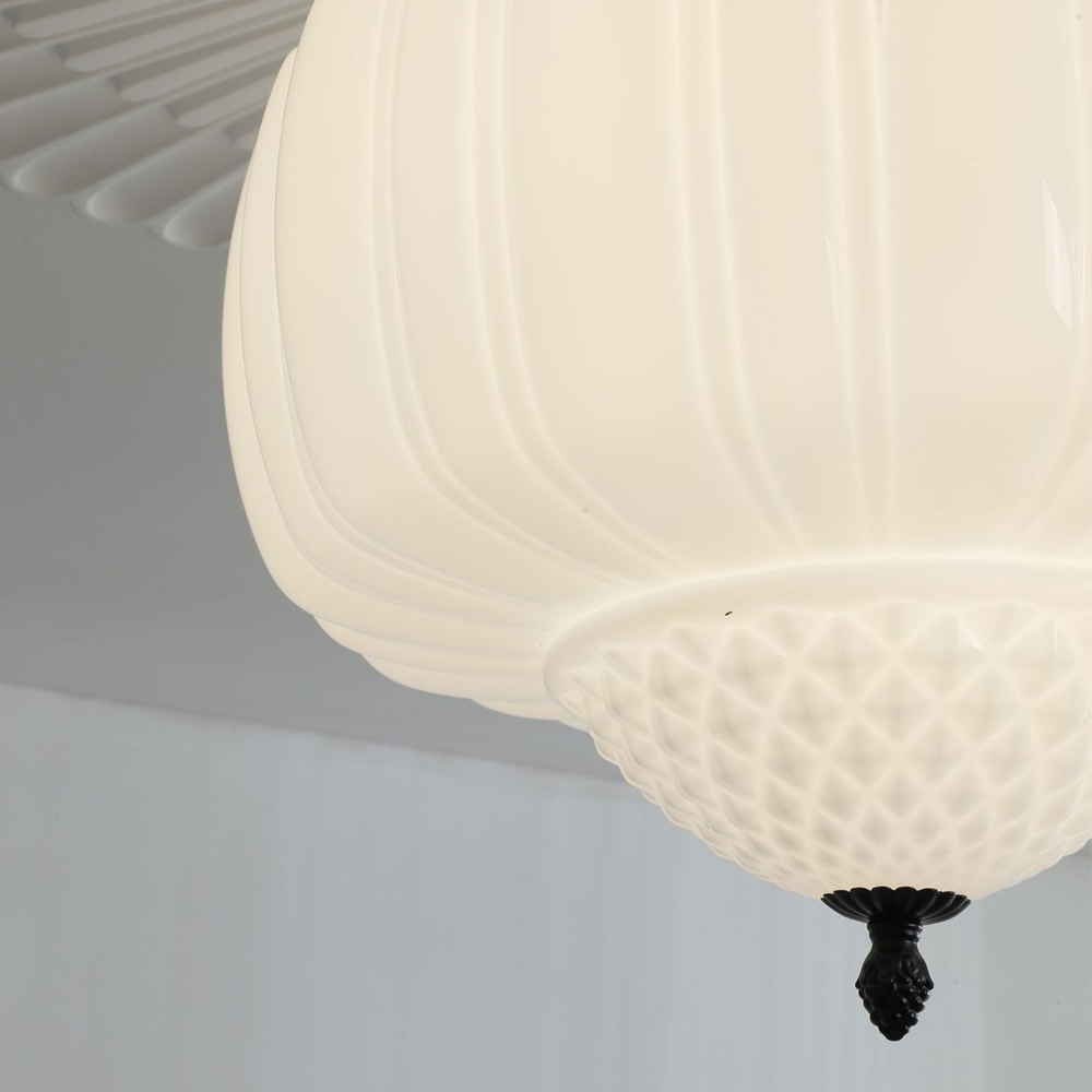 White  Cream Round Ceiling Lighting -Homdiy