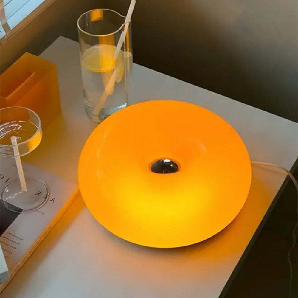 Cute Donut Lamp Orange / White Table Lamp -Homdiy