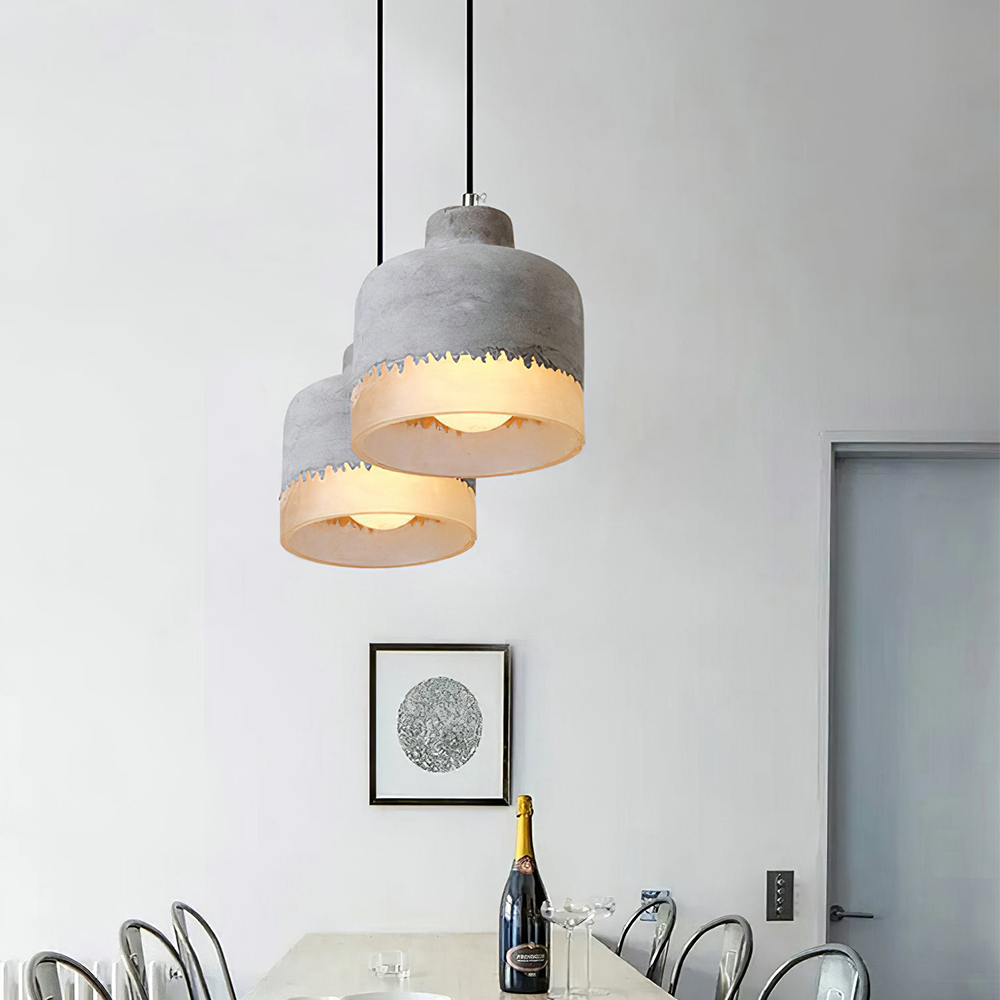 Industrial Cement Bar Pendant Light -Homdiy