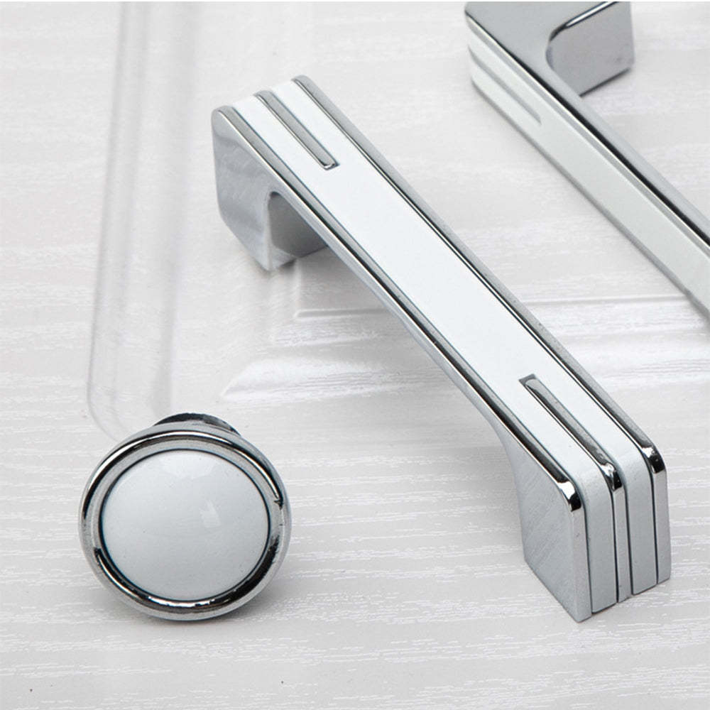 Modern Unique Black Chrome Kitchen Cabinet Handles