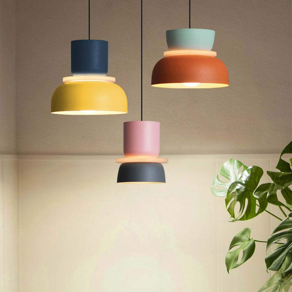 Simple Nordic Metal Colorful Dining Room Pendant Light