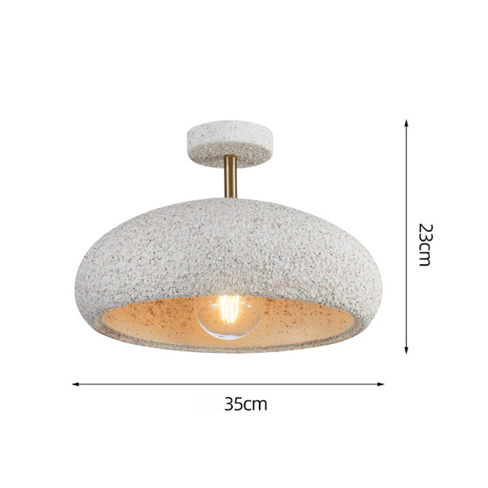 Nordic Stone Style Semi-Flush Ceiling Light -Homdiy