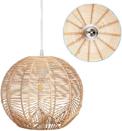 Global Rattan Hanging Ceiling Light Kitchen Island Pendant Lampshade -Homdiy
