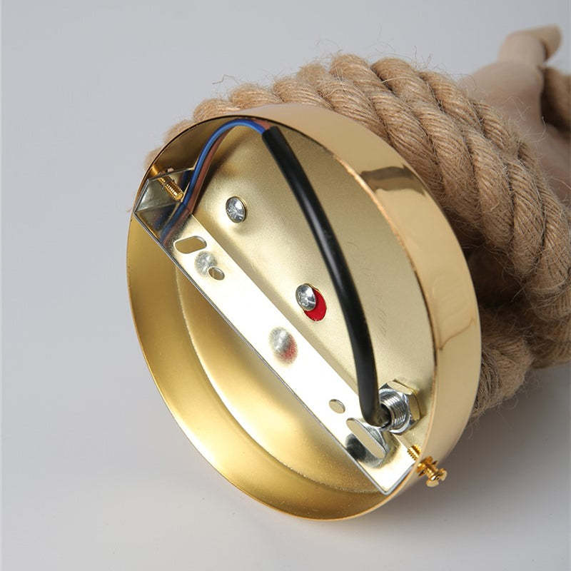 Retro Industrial Hemp Rope Wall Lamp Creative Hand Shape Wall Light -Homdiy