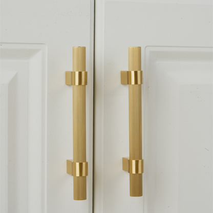 Gold Drawer Pulls Modern Brass Kitchen Cabinet Handles | Goldenwarm