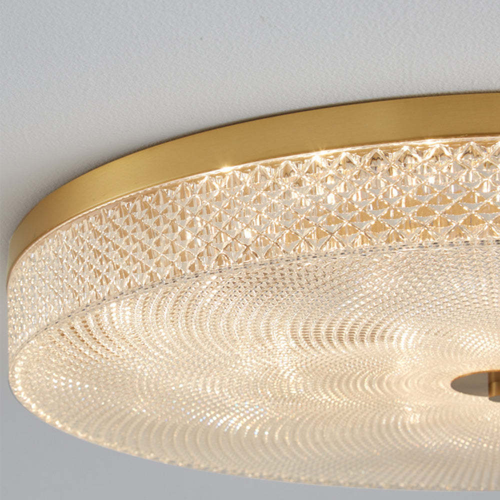 Modern Simple Crystal Copper Ceiling Light Fixture -Homdiy