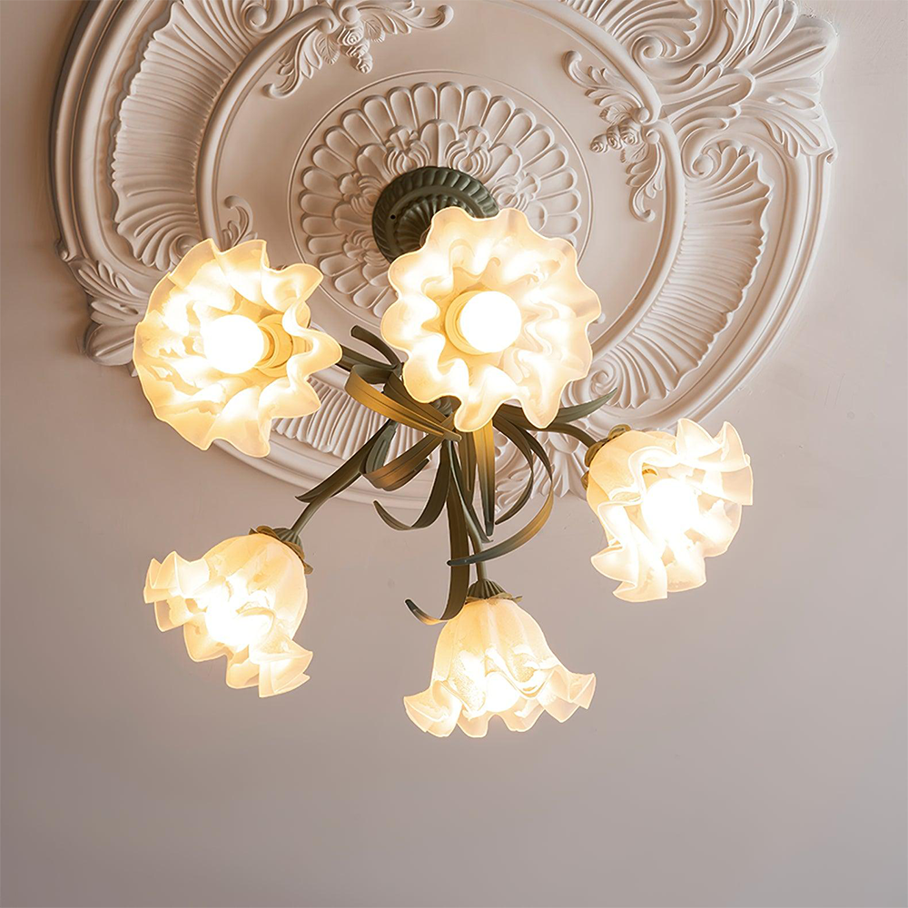 Pastoral Style Lily of the Valley Flower Chandelier -Homdiy