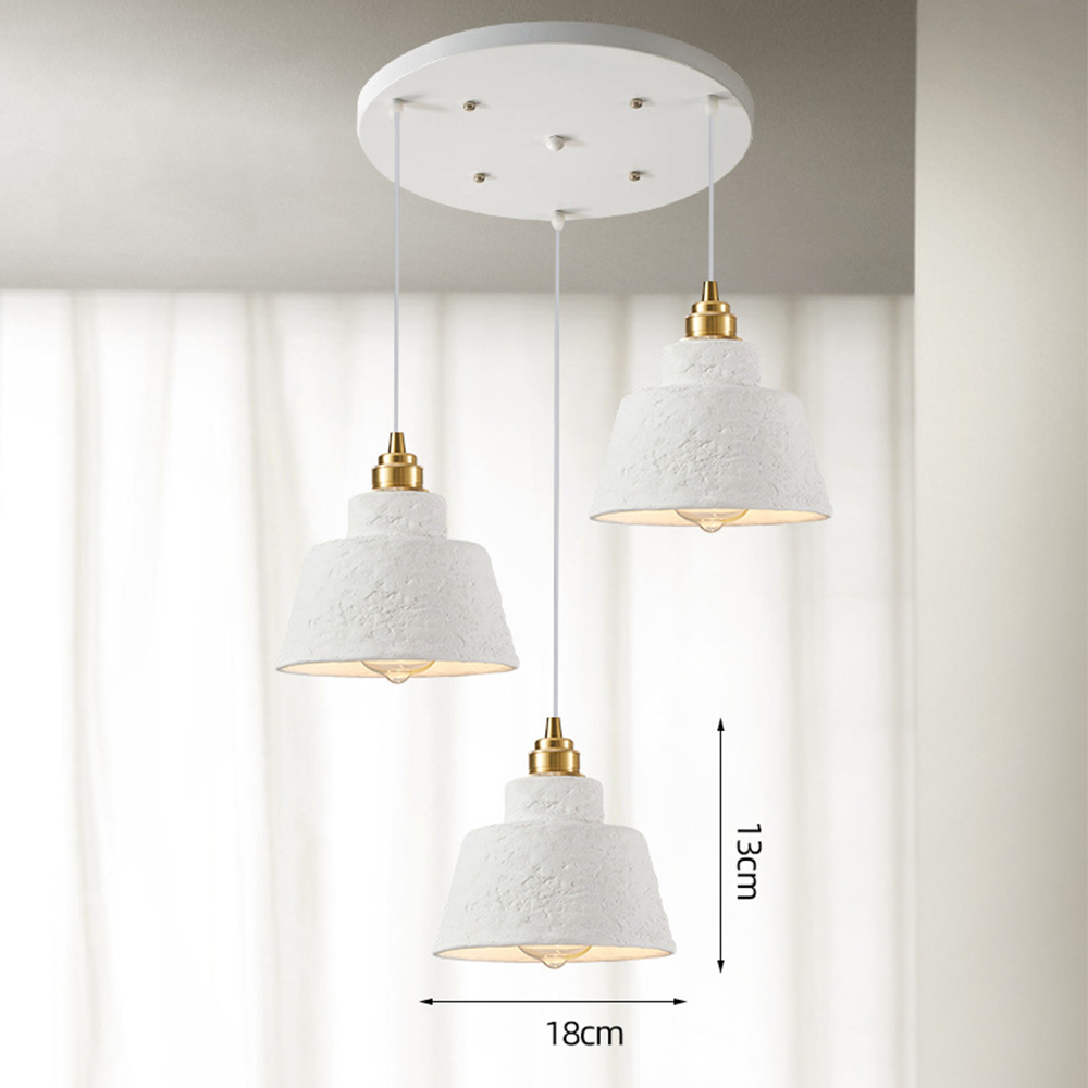 Nordic Wabi-Sabi Style Pendant Lights Cream Iron Lamps -Homdiy