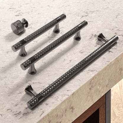 Shiny Modern Zinc Alloy Titanium Gold Black Door Handles