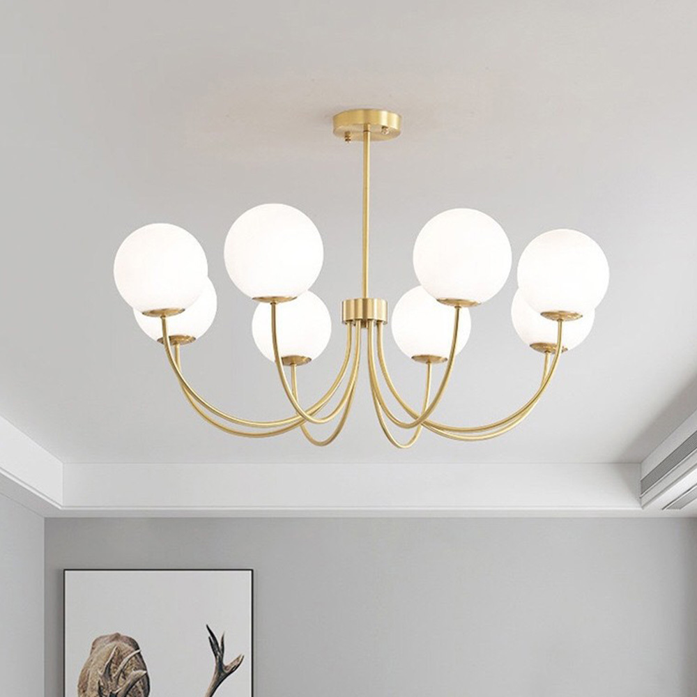 Bubb White Glass Marshmallow Chandelier