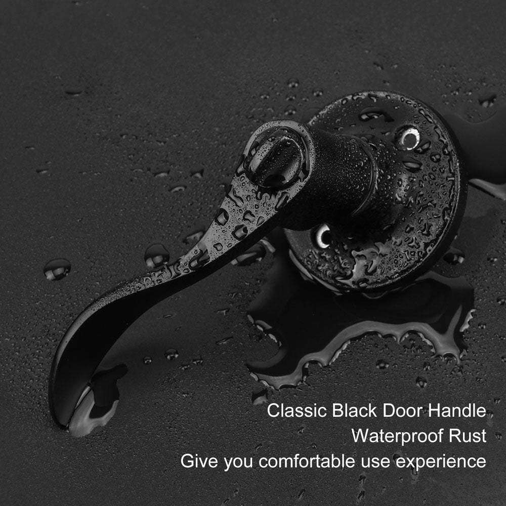 Privacy Door Lever Locking Door Handle Set for Bedroom & Bathroom Doors -Homdiy