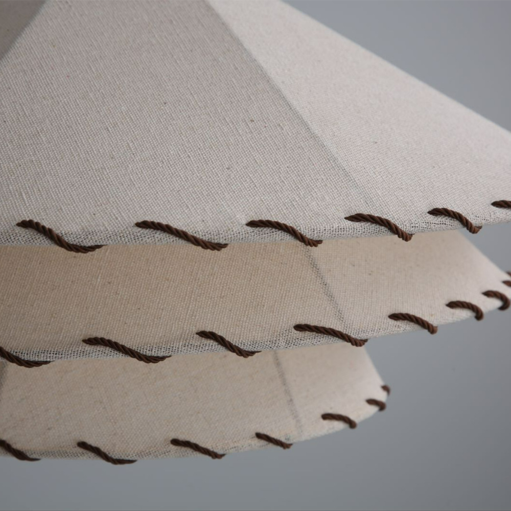 Vinatge Wabi-Sabi Lotus Leaf Fabric Pendant Light -Homdiy