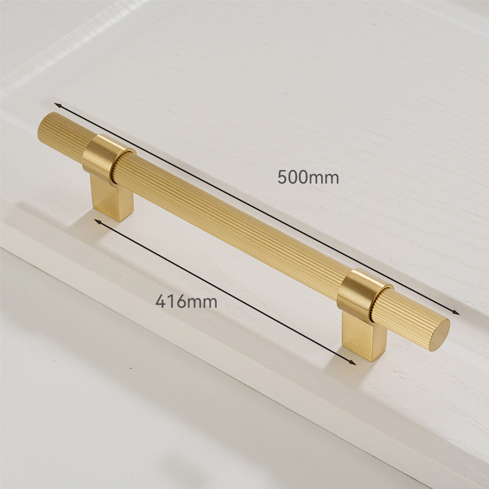 Solid Brass Gold Knurled Hardware Kitchen Cabinet Pulls