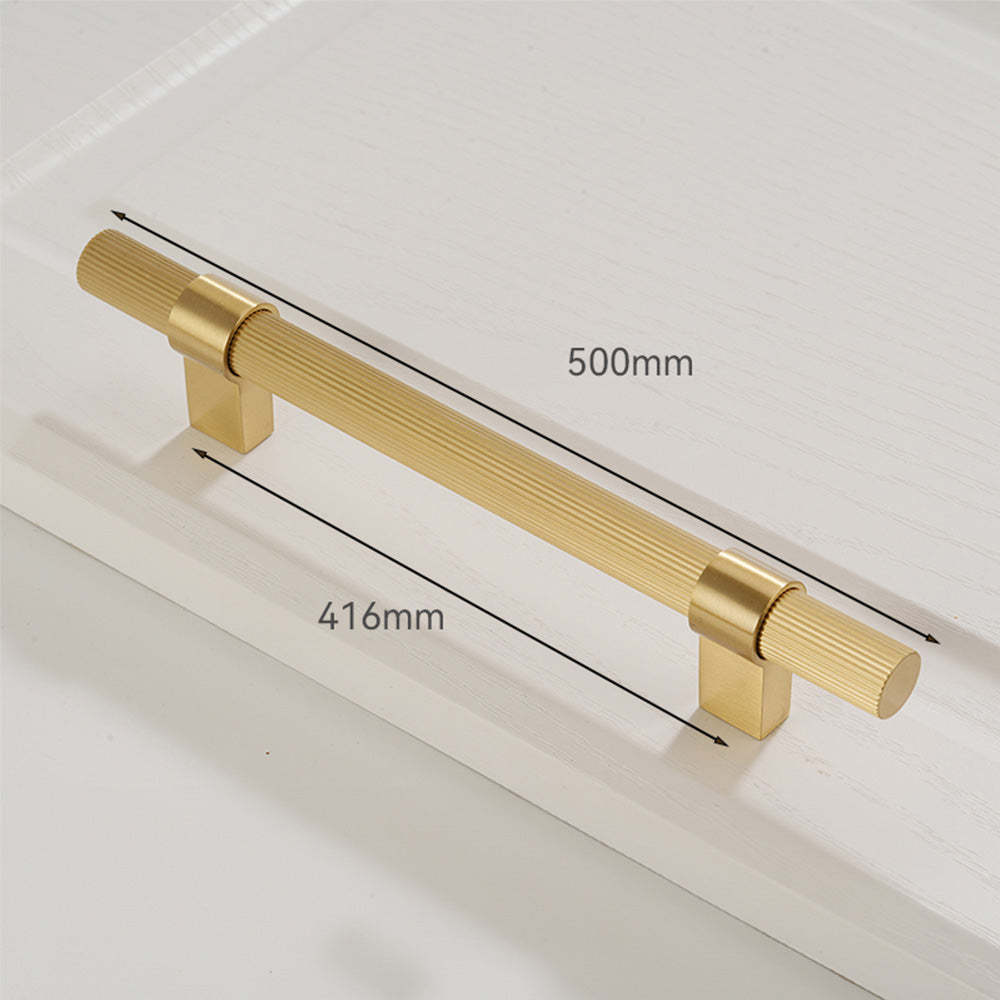 Solid Brass Gold Knurled Hardware Kitchen Cabinet Pulls