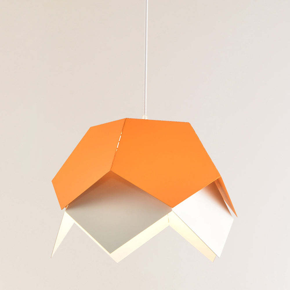Folding Paper Color Iron Pendant Light for Bedroom Bedside -Homdiy