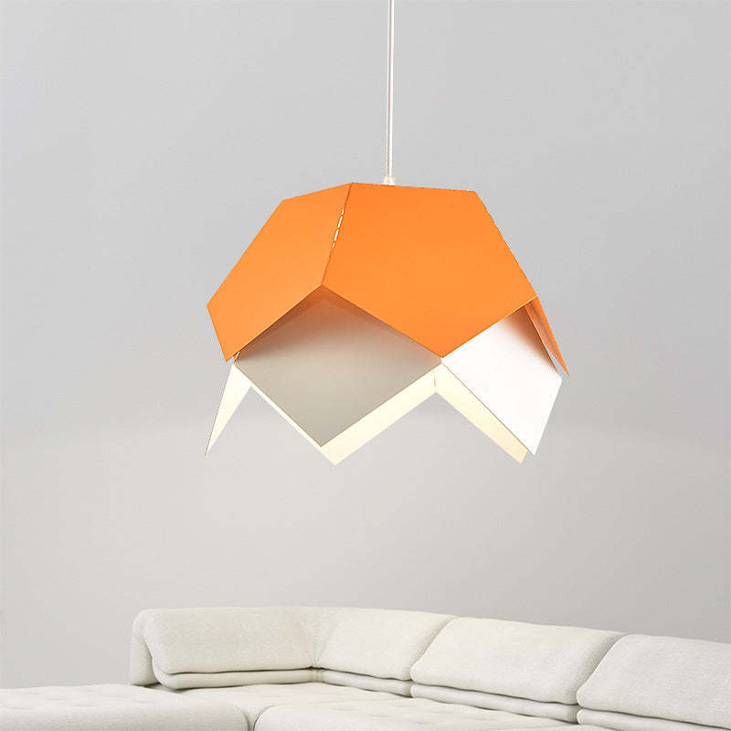 Folding Paper Color Iron Pendant Light for Bedroom Bedside -Homdiy