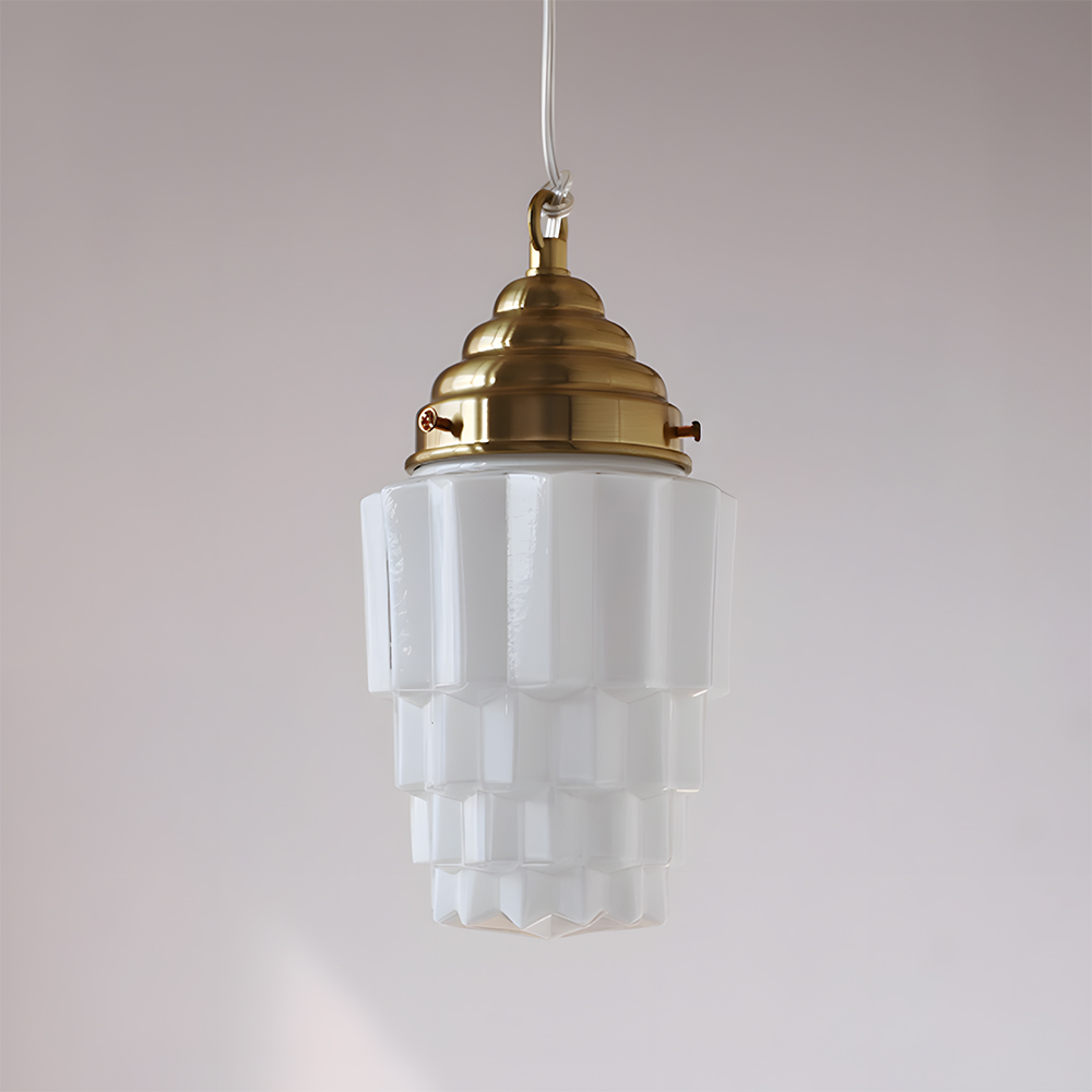 Modern Pendant Light Fixture White Finish Hanging Light