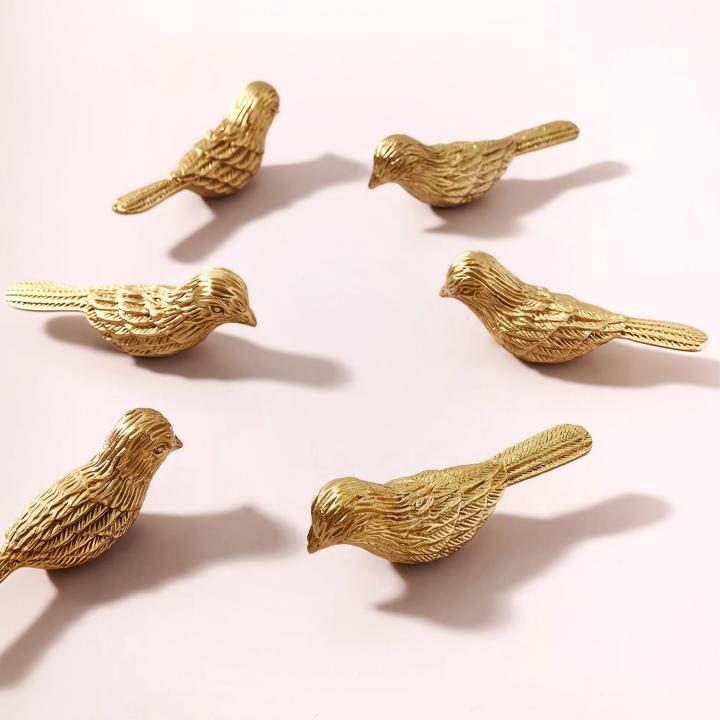 Gold Brass Bird Cabinet Knobs