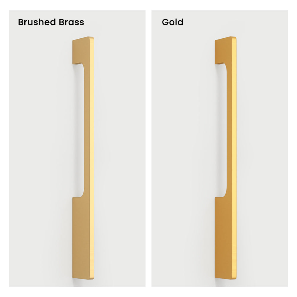 Solid Aluminum Alloy Modern Slimline Gold Cabinet and Drawer Handles