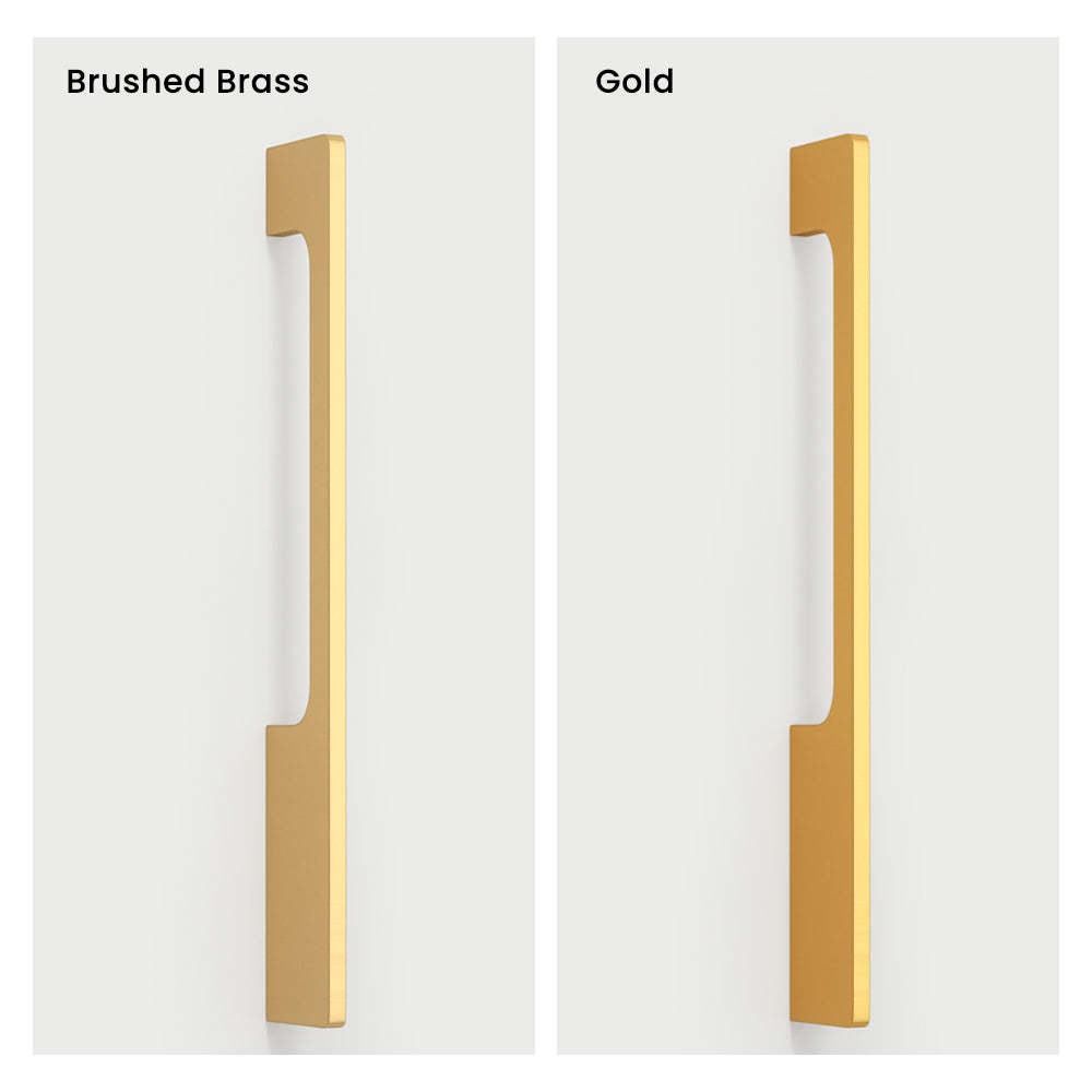 Solid Aluminum Alloy Modern Slimline Gold Cabinet and Drawer Handles