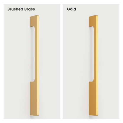 Solid Aluminum Alloy Modern Slimline Gold Cabinet and Drawer Handles