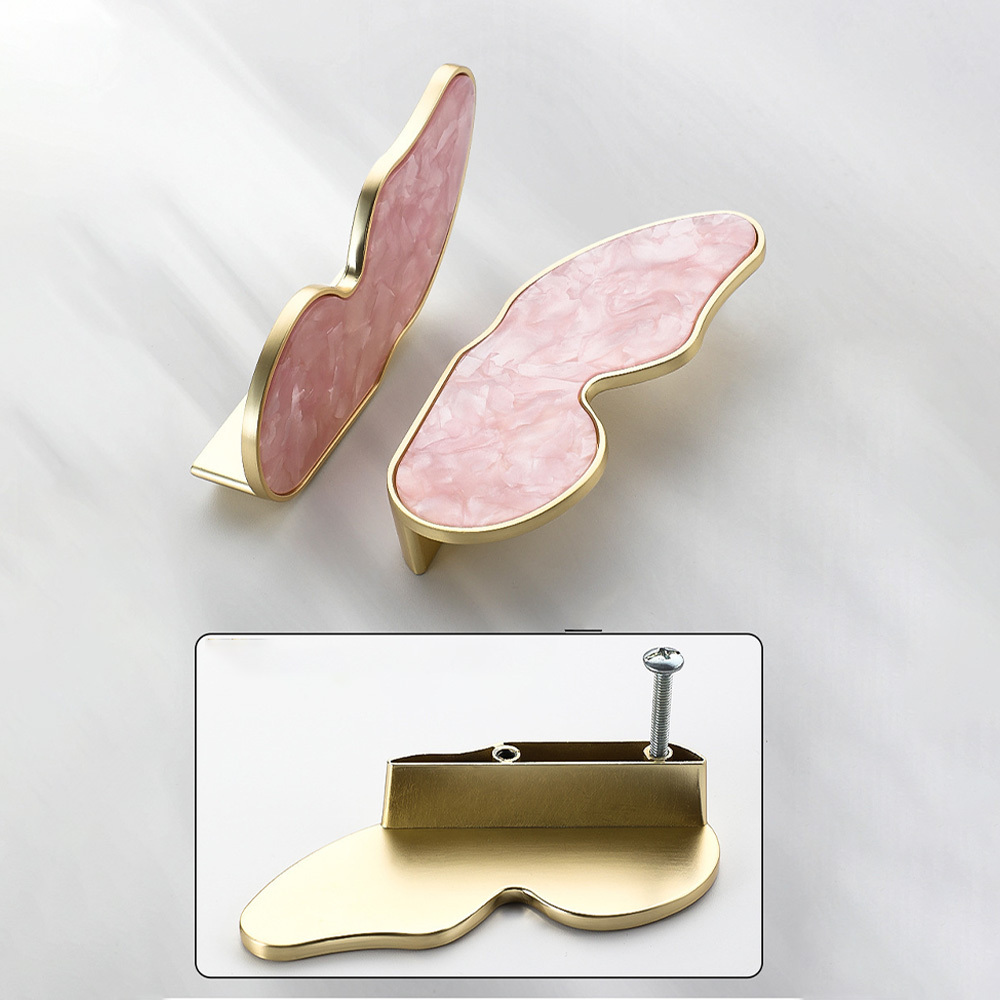 Nordic Shell Resin Butterfly Drawer Pull