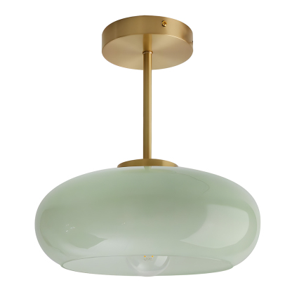 Modern Style Glass Flush Mount Ceiling Light with Gold Base