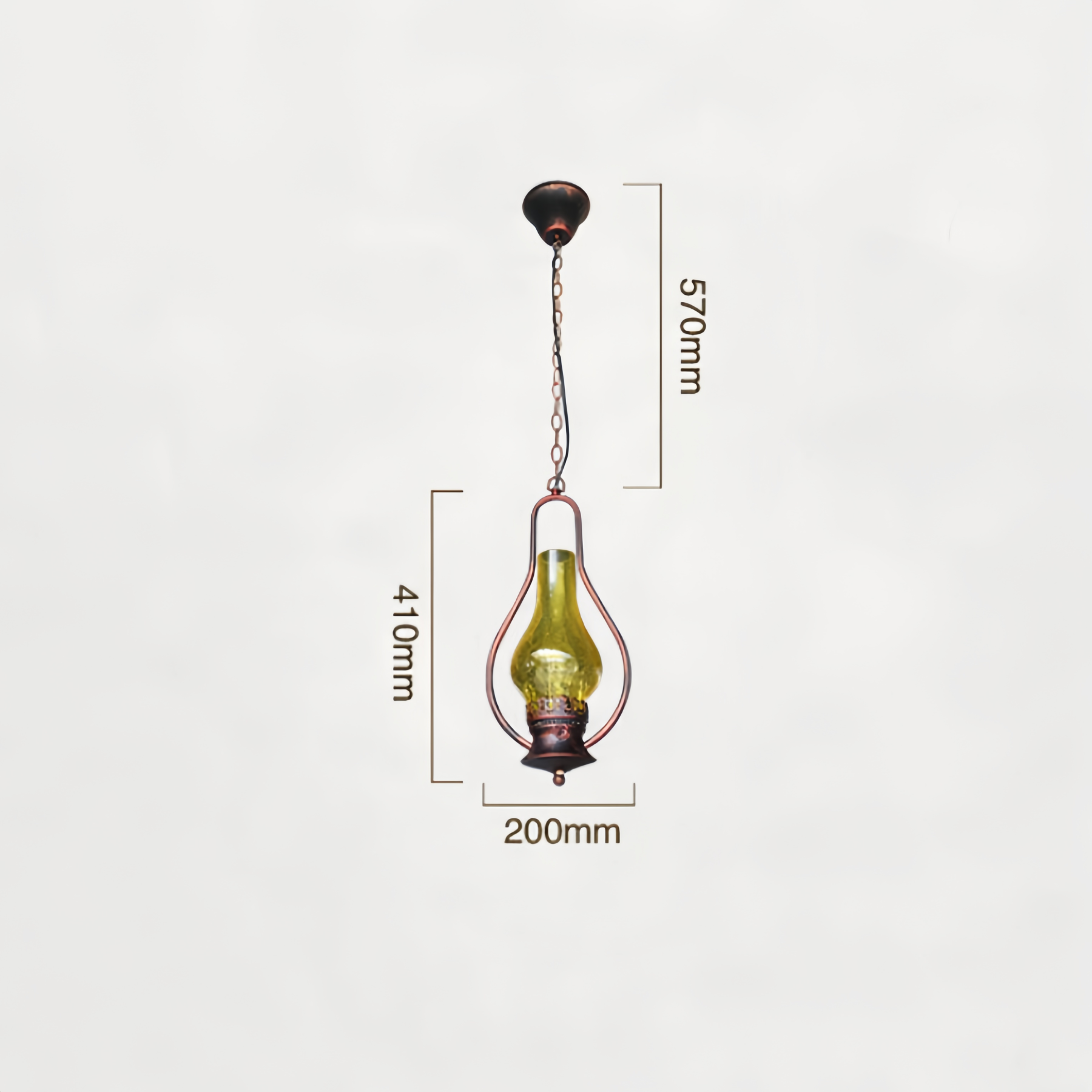 Antique Style Metal Glass Creative Pendant Light