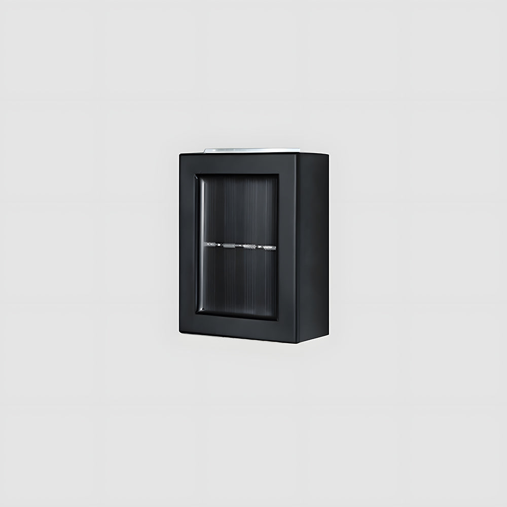 Modern Solar Black Up Down Outdoor Wall Light Sconce IP55