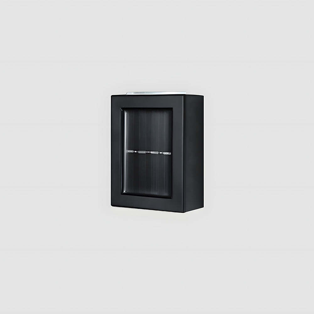 Modern Solar Black Up Down Outdoor Wall Light Sconce IP55