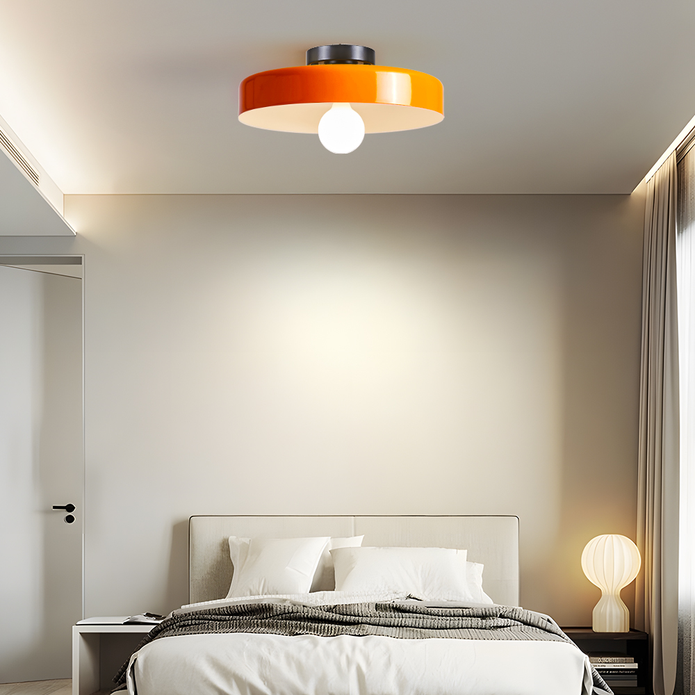 Semi Flush Simple Colorful Iron Bedroom Ceiling Lights