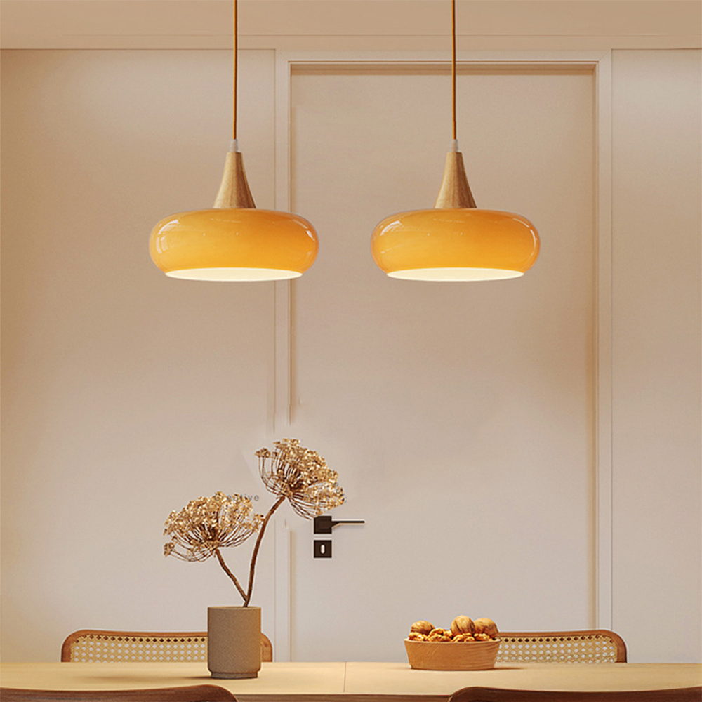 Kitchen Island Lighting Orange Glass Pendant Light Linear Ceiling Fixture 