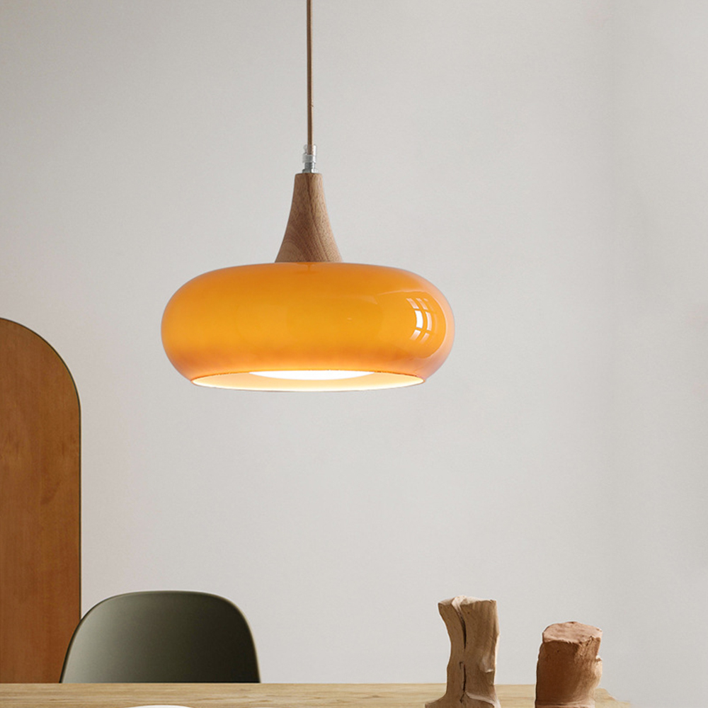 Kitchen Island Lighting Orange Glass Pendant Light Linear Ceiling Fixture 