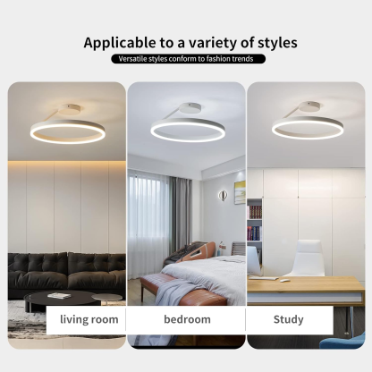 Circle Minimalist Metal LED Living Room Ceiling Light