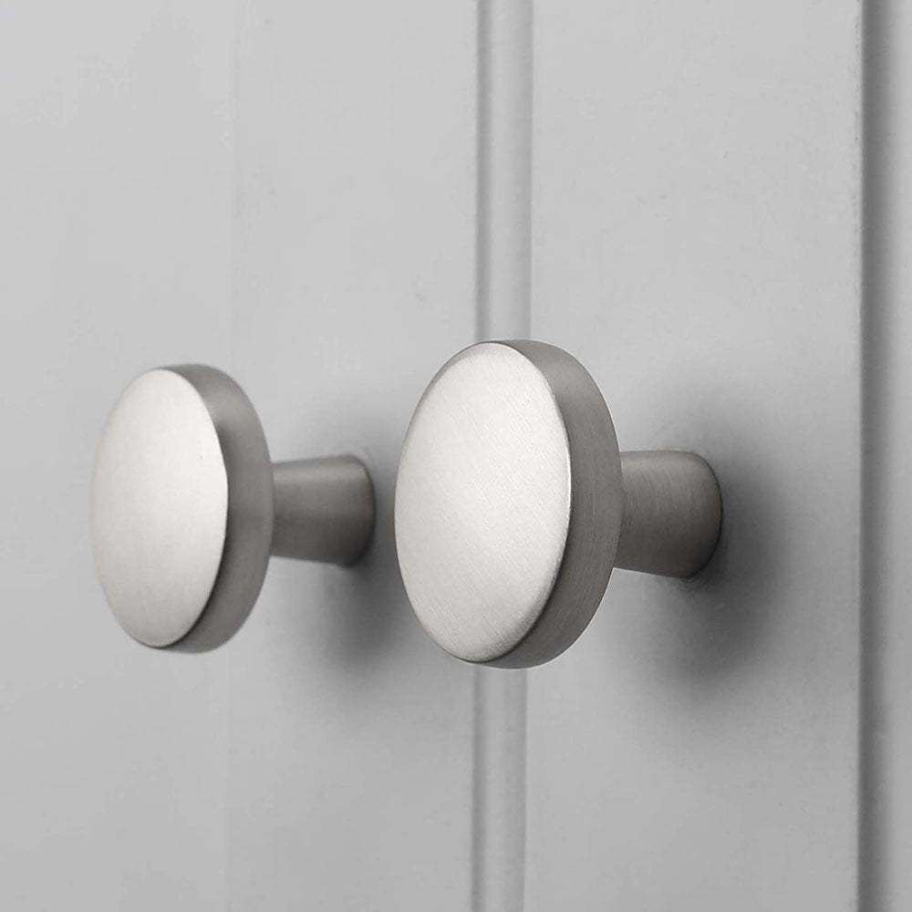 20 Pack Round Brushed Nickel Cabinet Knobs Modern Kitchen Cabinet Hardware Handles(LS5310SNB) -Homdiy