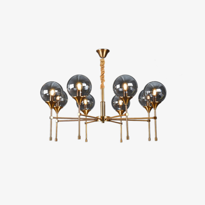 Elegant Modern Smoky Glass Sphere Chandelier