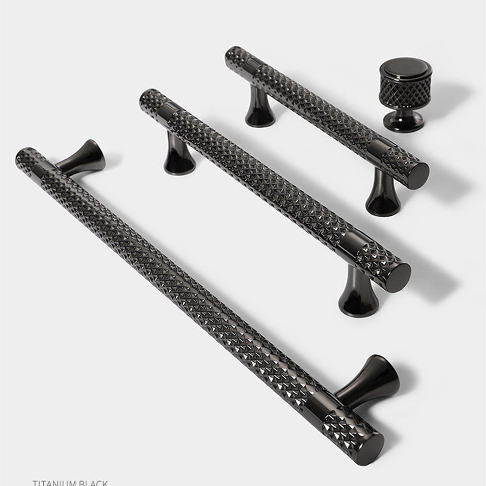 Shiny Modern Zinc Alloy Titanium Gold Black Door Handles